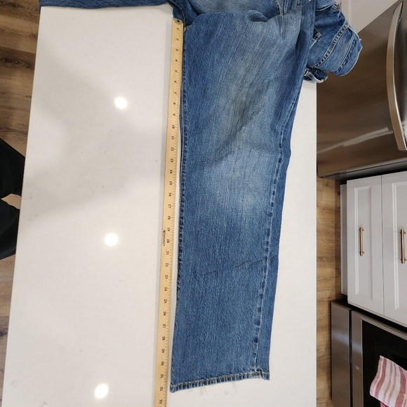 Vintage Polo Ralph Lauren Jeans Mens 46x32 Blue Big Medium Wash Straight Leg - Picture 13 of 16